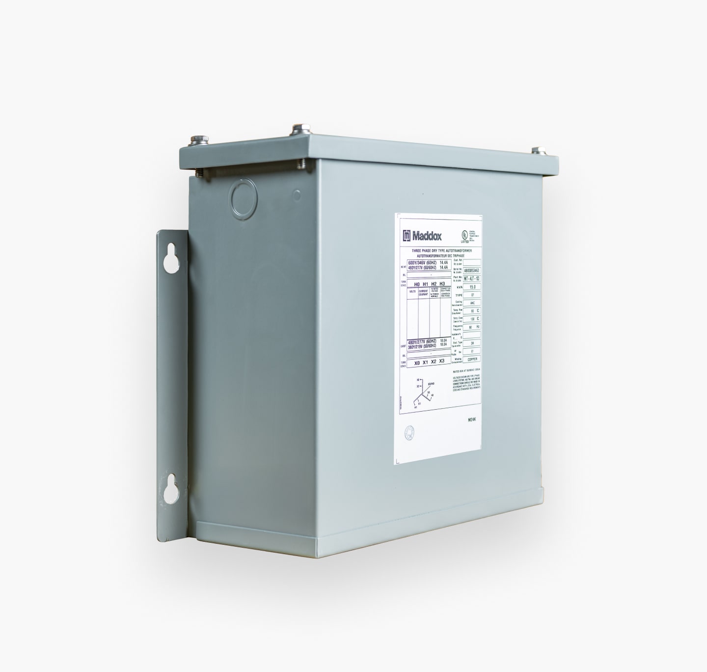 three phase auto transformer side view
