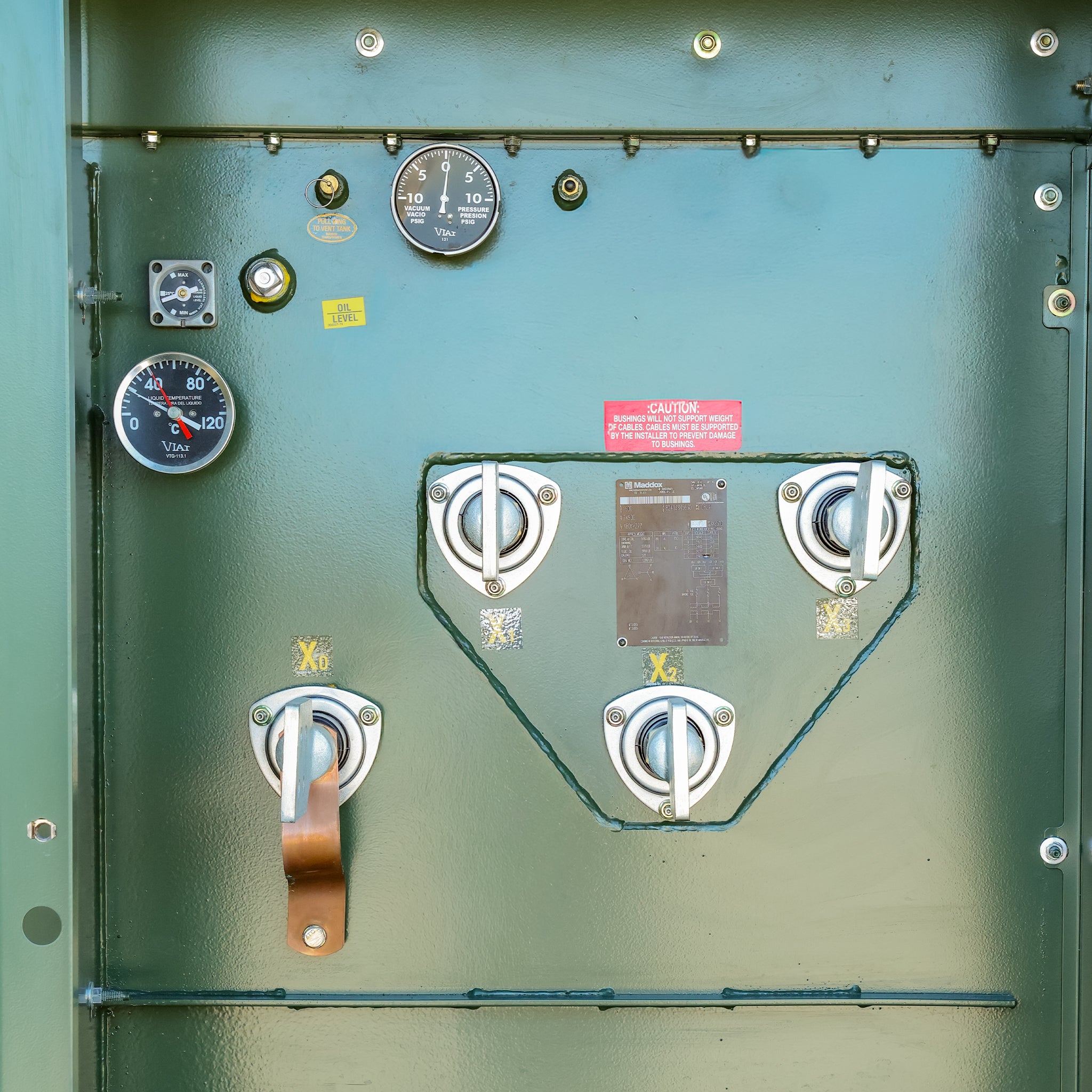Secondary Bushings on a 1500 kVA Padmount Transformer