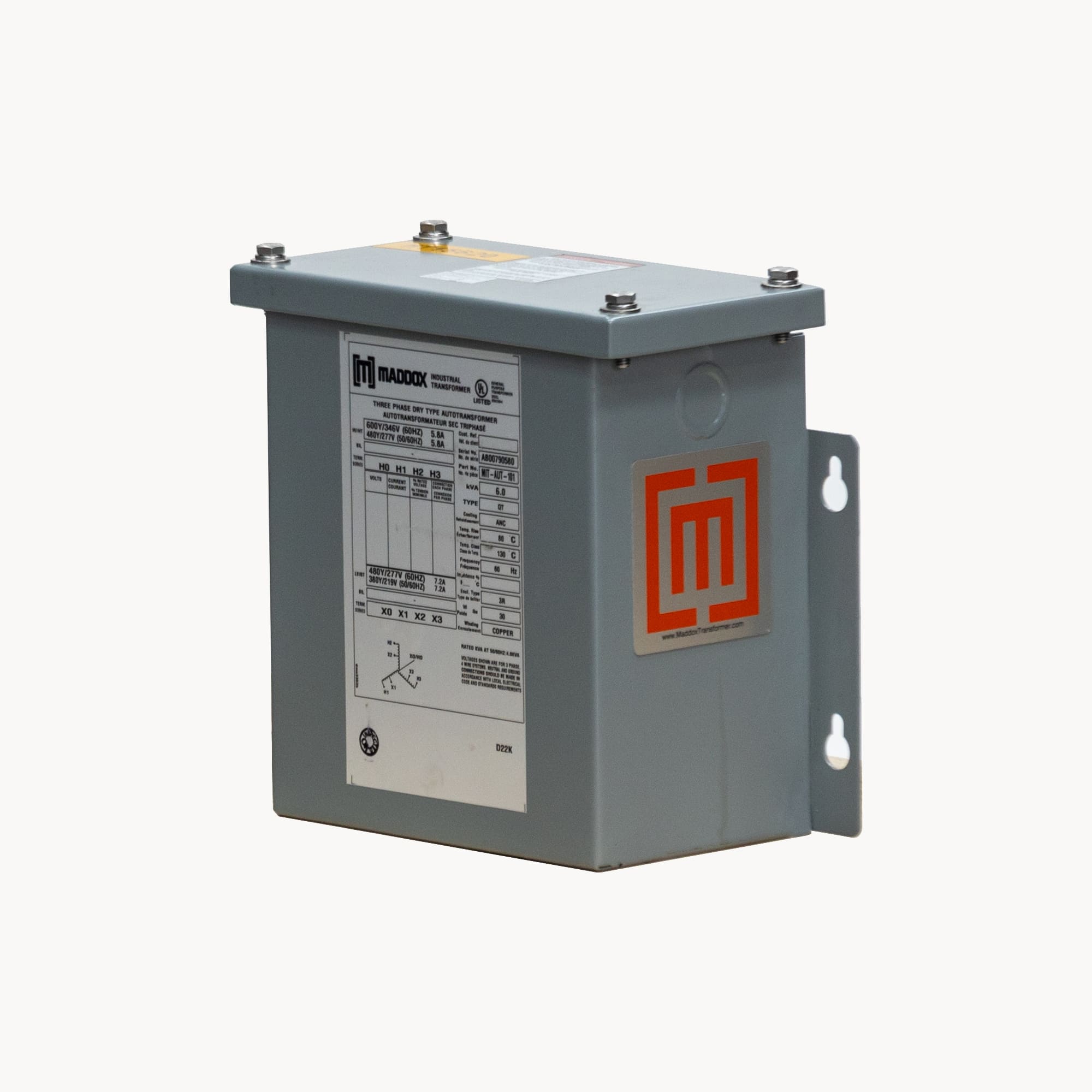 3-Phase Autotransformer 600-480v or 480-380v