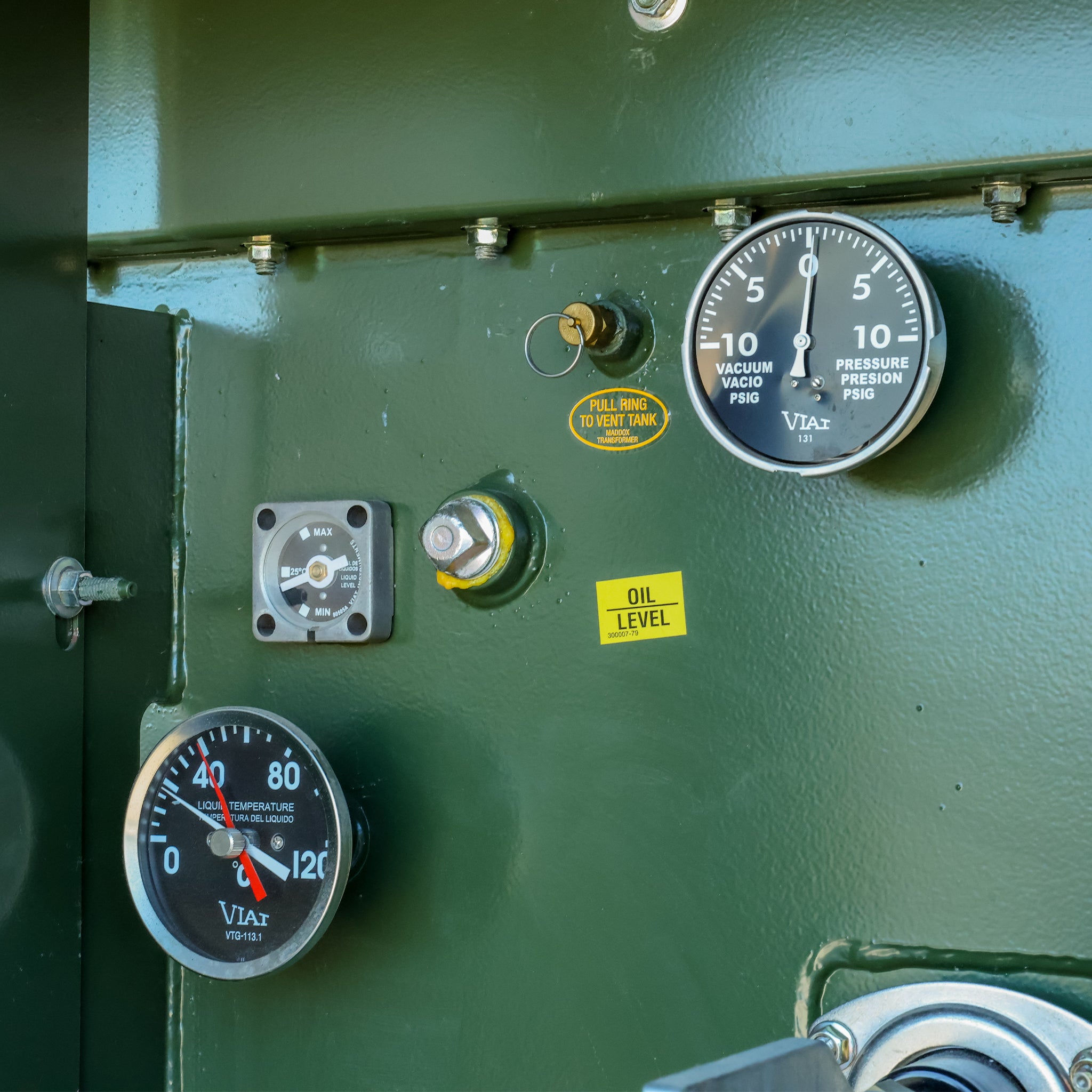 Gauges on a 2000 kVA Padmount Transformer