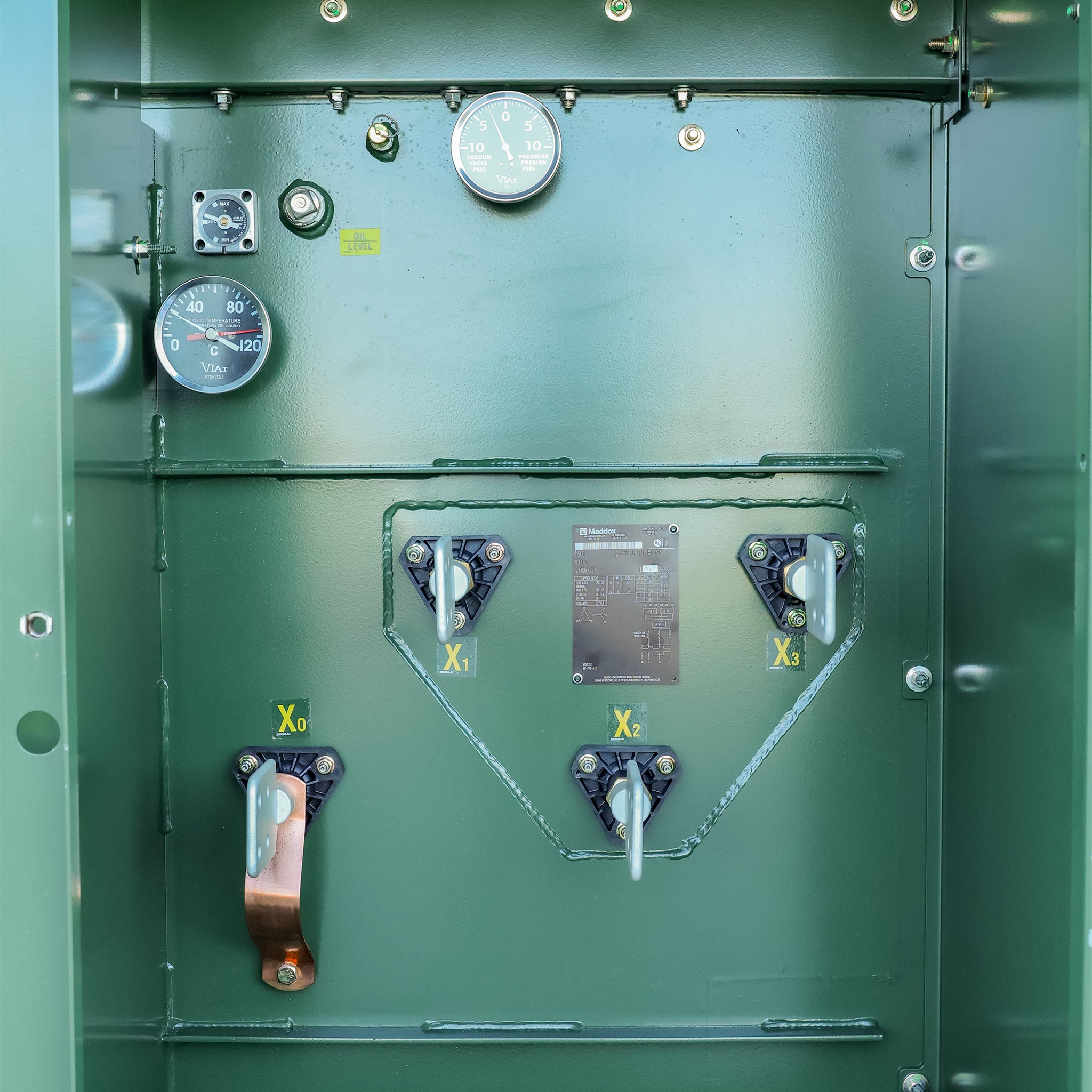 Secondary Bushings on a 75 kVA Maddox Padmount Transformer