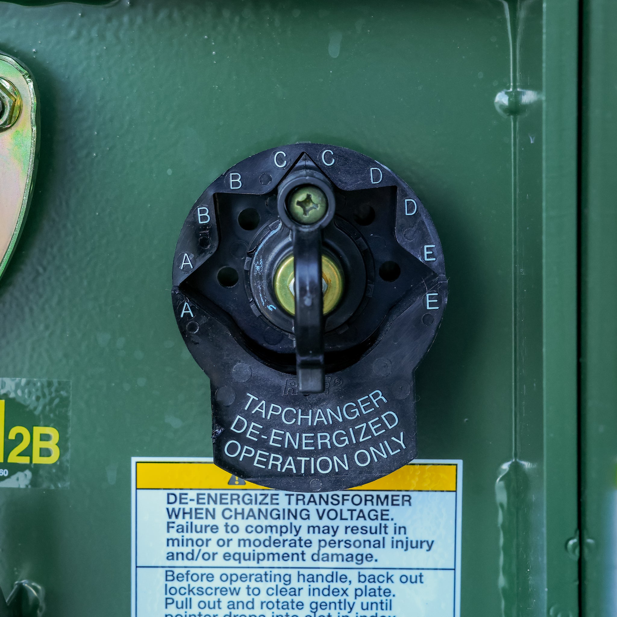 Tap Changer on a 75 kVA Maddox Padmount Transformer